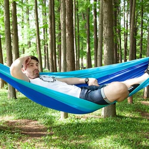 Upgrade Camping Hammock with Hammock Tree Straps Portable Parachute Nylon Hammock for Backpacking Travel