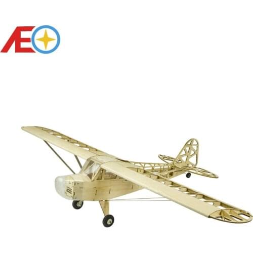 New Piper J3 Cub 1200mm Wingspan Balsa Wood Airplane Models RC Building Toys Woodiness model /WOOD PLANE