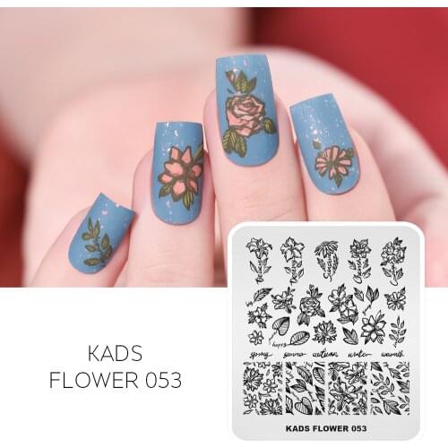 Nail Art Stamping Plate Flower Letters Pattern Design Nail Art Template Image Stencil Mold Plate for DIY Nail Art Decorations