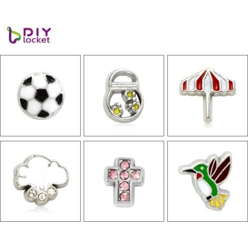 10pcs Christmas Mix Style Floating Charms Zinc Alloy Fit Floating Lockets & Floating Locket Bracelet LSFC064-619