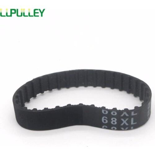 LUPULLEY XL Timing Belt Black Rubber Closed-loop Motor Belt 60XL/64XL/68XL/70XL/74XL/76XL/78XL Type 5.08mm Pitch 10mm Width 2PCS