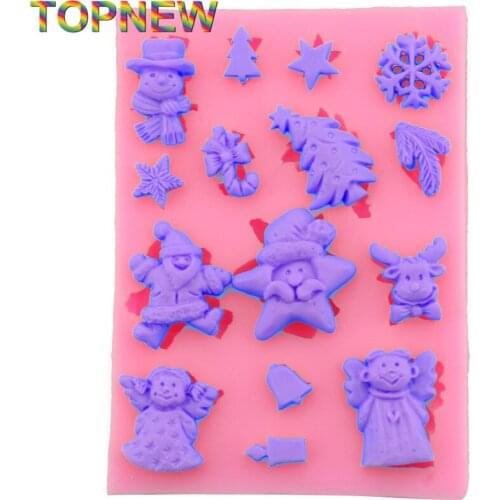 Christmas Theme Silicone Mold Fondant Chocolate Mould Pastry Tools Cake Decoration Bakeware 1913
