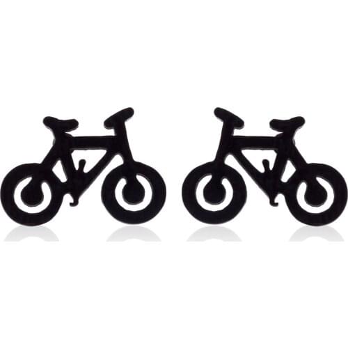 Punk Stainless Steel Bicycle Earrings Geometric Women Men Hip hop Bike Shape Stud Earring Fashion Jewelry Best Gift for Friend