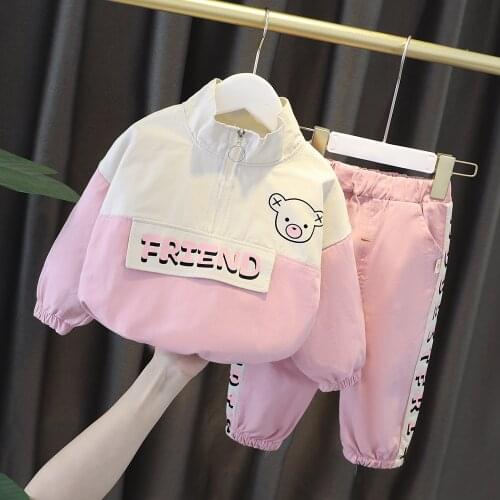 Baby Boys' Girls' Spring and Autumn Suit 2 Piece Sets Childrens Wear Two-piece Baby 1 Year Old Cotton Sportswear Outfits