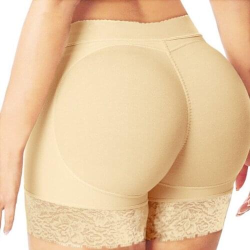 Womens Butt Lifter Padded Lace Padded Panties Seamless Hip Enahncer Body Shaper Boyshort Underwear Fake Ass Push Up Buttock