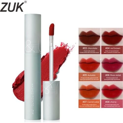ZUK Mudstone Lipstick Portable Professional Makeup Full Portable Lipsticks for Lips Make Up Tint Lip Gloss Lipstick Matte