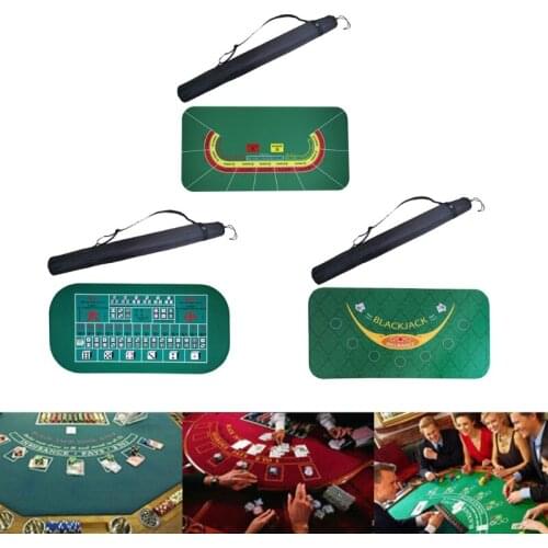 1.2×0.6m Casino Table Mat Rubber Poker Mat Baccarat Dice Blackjack Desk Pad 11UE