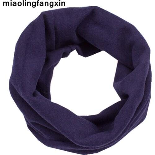 1pc cotton children scarf autumn winter girls scarf kids LIC scarf boys girls pure color collar Child O Ring Magic Neckerchief