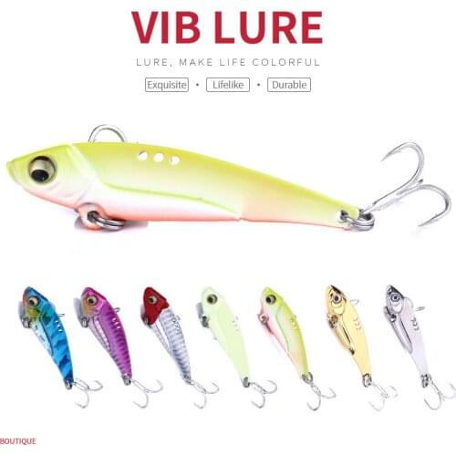 1pc VIB Fishing Lures 11g 6.5cm 7Colors Blade Metal Jigs Winter Fishing Lures Hard Bait pesca fishing tackle lifelike 3D eyes