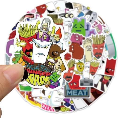 10/50Pcs Cartoon Funny Anime Aqua Teen Hunger Force Stickers for Skateboard Laptop Bicycle Car Snowboard Kids Toy DIY Suitcase