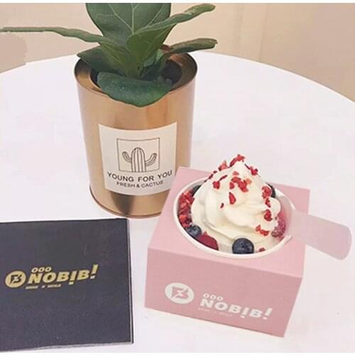 100pcs High quality creative party birthday wedding favor ice cream cup 150ml 5oz disposable dessert cake decor paper cup