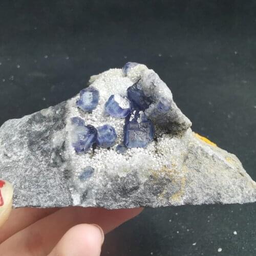 107.6gNatural rare blue green fluorite cluster mineral crystal specimen stone and Crystal Healing Crystal