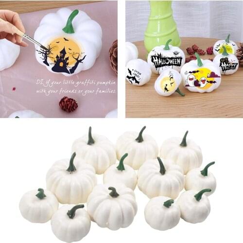 12pcs Halloween Artificial Small Pumpkins Decoration Table Photo Props