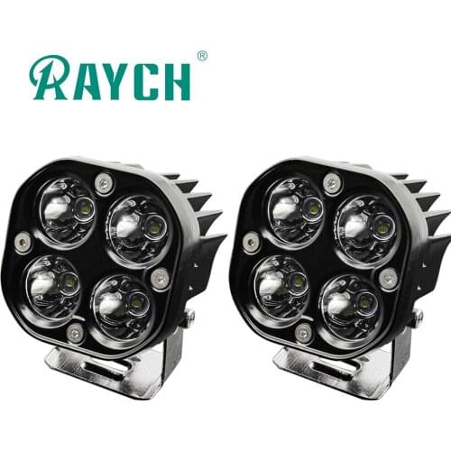 2Pcs LED Work Light Bulbs 3 Inch For 4x4 Offroad Truck Tractor 4WD ATV UTV Car Driving Light White & Yellow Spotlights For Car