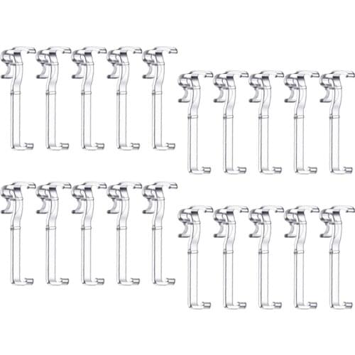 20Pcs 2.5 Inch Hidden Valance Clips Window Blind Clear Plastic Retainer Clamp for Horizontal Blind Curtain Drape Holder