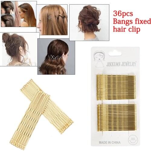36Pcs/lot Small Clip Hair Clip for Women Hairpin Korean Version of Latest Black Wire Word Folder One Containing Hair Clips