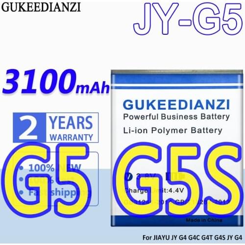 JY-G5 3100mAh 100% New Replacement Phone Battery For JIAYU JY G4 G4C G4T G4S G5 G5S Lithium Polymer Batteries