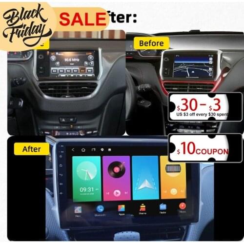 Android10 PX6 DSP is Suitable for Peugeot 208 2008 2015 - 2020 GPS Navigation Car Radio Video Stereo Multi-function CarPlay Host