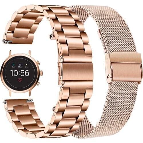 Stainless Steel Wristband fossil strap band For Fossil Gen 5 Carlyle /Fossil Gen 5 Julianna / Fossil Gen 5 Garrett bracelet