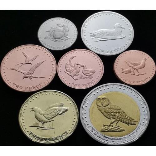 Cove Island Coins 1 / 2-25p Full Set 7 Pieces Unc Real Original Coin Collection