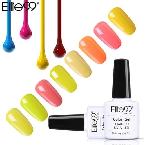 Elite99 Yellow Color Series 10ml Nail Gel Polish UV Gel LED Lamp Manicure Base Top Coat Soak Off Semi-permanent Nail Art Gel