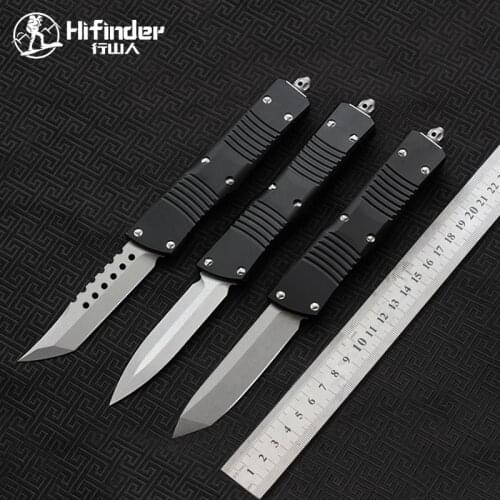 Hifinder Made D2 blade Aluminum handle Survival EDC camping hunting outdoor kitchen Tool Key Utility knife
