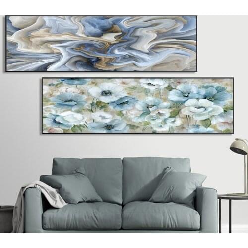 Flowers Oil Paintings Print On Canvas Abstract Wall Posters And Prints Water ripple Nordic Wall Picture for Living Room Unframed