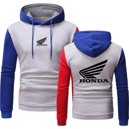 Honda Printing New Comfortable College Men Movement Hoodies Printing Spring Splicing Tops Popular Autumn Hooded Casual Clothing