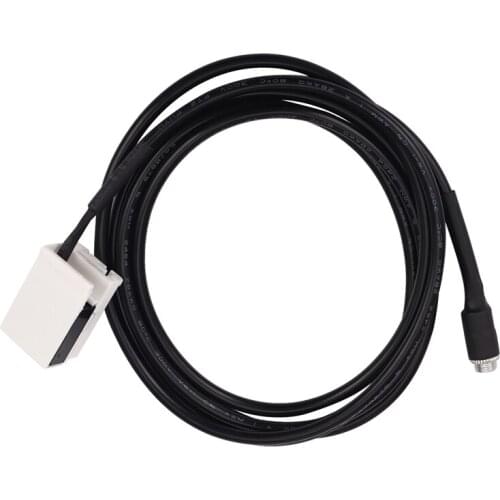 New 3.5mm 12 PIN Female Black AUX Audio Input Kit Adapter Music Cable Wire Fit for BMW E60/E61/E81/E91AUX IN ADAPTER