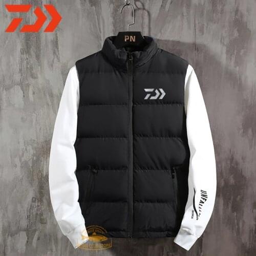 2020 Daiwa Fishing Clothes Fashion New Mens Outdoor Mountaineering Warm and Velvet Vest Winter Sports Cycling Thick Jacket