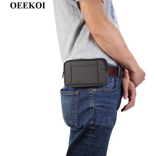 OEEKOI Universal Denim Belt Clip Sport Pouch Case for LG Stylo 2/G5/Stylus 2/G Vista/G Flex2/G Stylo/G4 Stylus/Ray X190/V30+/V30