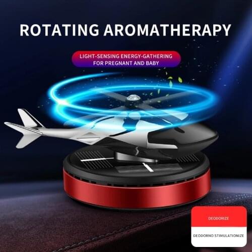 New Upgrade Solar Powered Rotating Helicopter Aromacure Furnishing car air Fragrance Smell Automotive Perfume flavoring for car