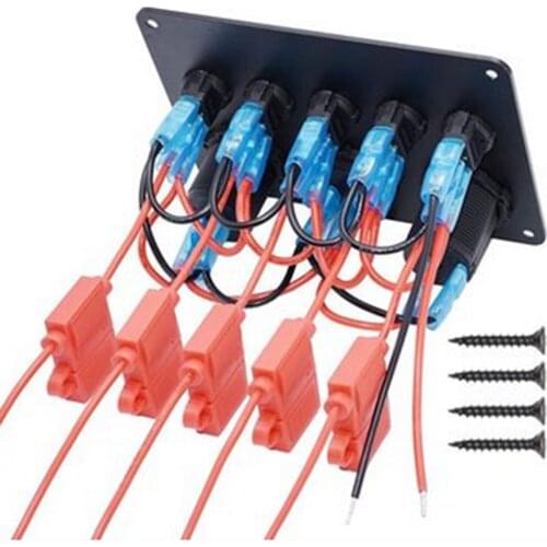 5 Gang ON-OFF Toggle Switch Panel Dual USB Socket Charger 4.2A LED
