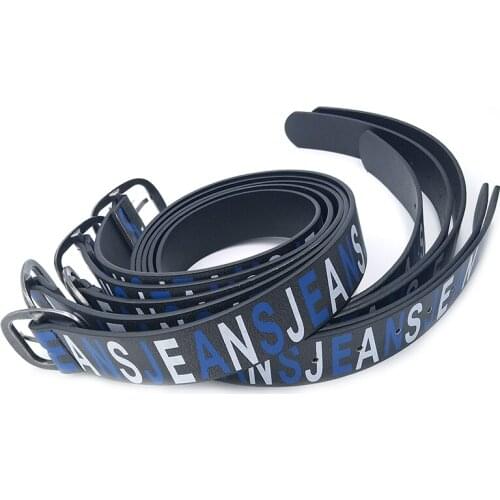 New Children Kids Letter Printed Belt Unisex Pant Accessories Belts Boys Girls Faux Leather Belt All-match Accessories N935