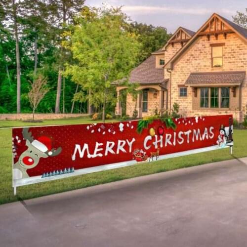 Christmas Festive Banner Merry Christmas Banner Large Xmas Sign Huge Xmas House Home Outdoor Party Decoration Highest Quality