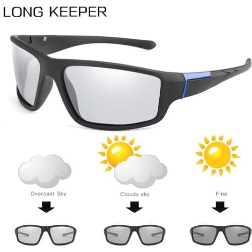 Brand Design Photochromic Polarized Sunglasses Men Women Chameleon Discoloration Sun Glasses Square Driving Gafas Ciclismo UV400
