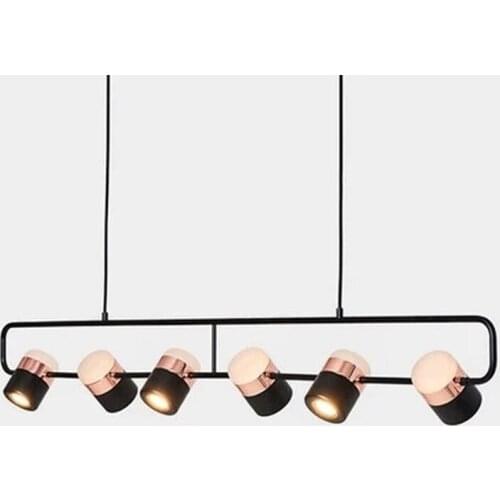 Modern LED Chandelier lighting White/Black Simple Restaurant Cafe Bar Art Hanging Lights Nordic Dining room island Pendant lamp