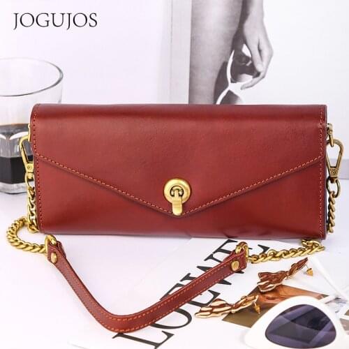 New Lap Layer Cowhide Leather Fashion Vintage Luxury Shoulder Bags Head Layer Cowhide Solid Color Leisure Women Handbag