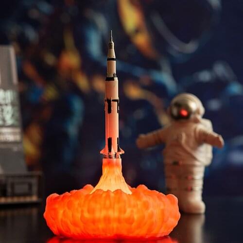 2020 New Dropship 3D Print Space Shuttle Lamp NIght Light For Space Fans Moon Lamp Rocket Lamp As Room Decoration