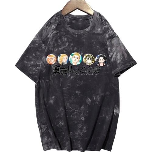 Cartoon Tokyo Revengers Print Loose Unisex Casual Tee Shirts Anime Top