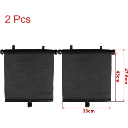 Uxcell Pair Car Side Window Sun Shade Roller Blind Screen Baby Visors Block UV Rays