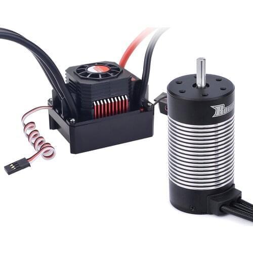 Rocket 3670 Waterproof Brushless Sensorless Motor 3050KV 2650KV 2150KV 1900KV w/120A ESC for 1/8 1/10 Tamiya GTR Traxxas RC Car