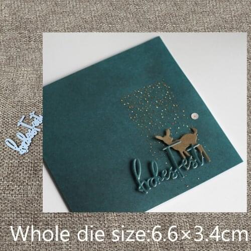 XLDesign Craft Metal Cutting Die cut dies German happy holiday decoration scrapbook Album Paper Card Craft Embossing die cuts