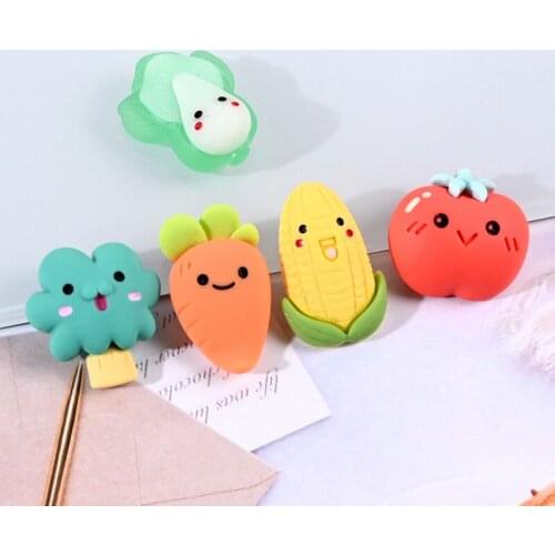 10-50Pcs Resin Cartoon Fruits Vegetables Decor DIY Crafts Supplies Phone Shell Patch Arts Kids Hair Accessories Brooch Materials
