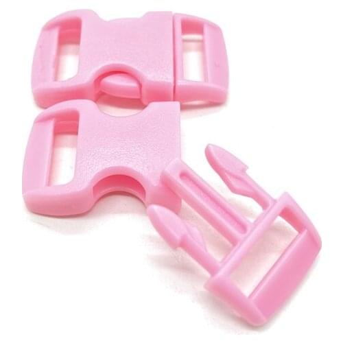 10Pcs 3/8" 10mm Side Release Buckle Curved Parachute 550 Paracord Bracelet DIY Dog Collar Strap Webbing Outdoor Camp #06