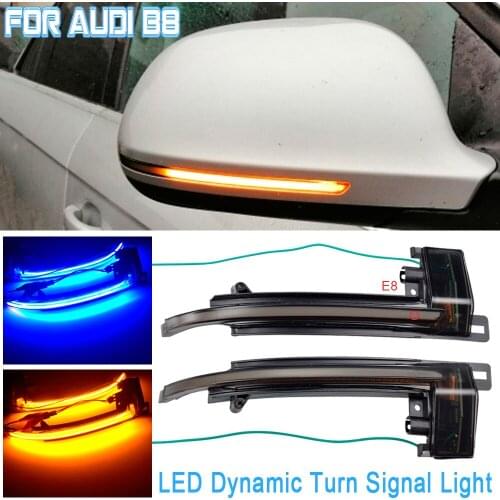 2pcs Side Wing Scroll Dynamic Blinker Turn Signal Light For Audi A4 A5 B8 B8.5 A3 8P Q3 A6 C6 4F S6 SQ3 A8 D3 8K RS3 RS4 S5