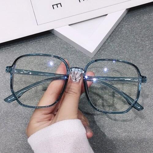 2021 Trends Office Anti Blue Light Oversized Glasses Computer Women Blue Blocking Gaming Big Size Men Eyeglasses Frame