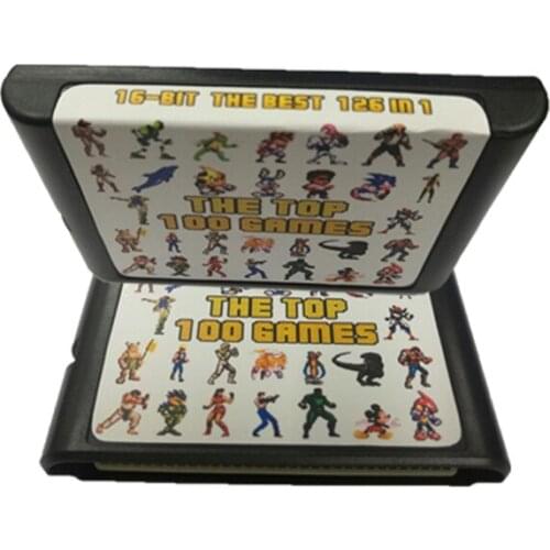 50PCS a lot For Sega Mega Drive 126 in 1 Game card/Cartridge 16 bit MD Game Card For Sega Genesis