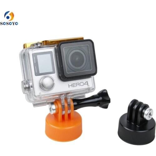 For Go pro Accessories bottle cap Mount Adapter Connector Tripod Monopod for GoPro 8 7 6 5 Sjcam Xiaomi YI Sports Action Camera