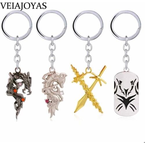 Japan Anime YuYu Hakusho Alloy Keychains Kuwabara Kazuma Sword Urameshi Yuusuke Fox Dragon Pulse for Men Car Keyrings Jewelry